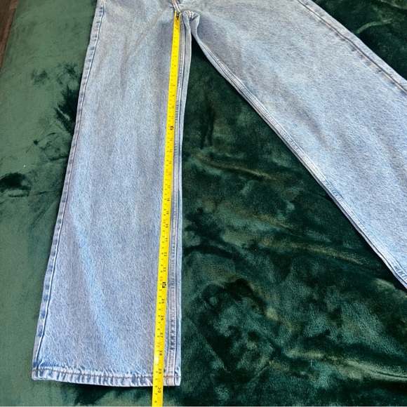 H&M NWT Ladies Wide Leg Regular Fit Ultra High Waist Light Wash Jeans Sz 0 - Picture 3 of 6